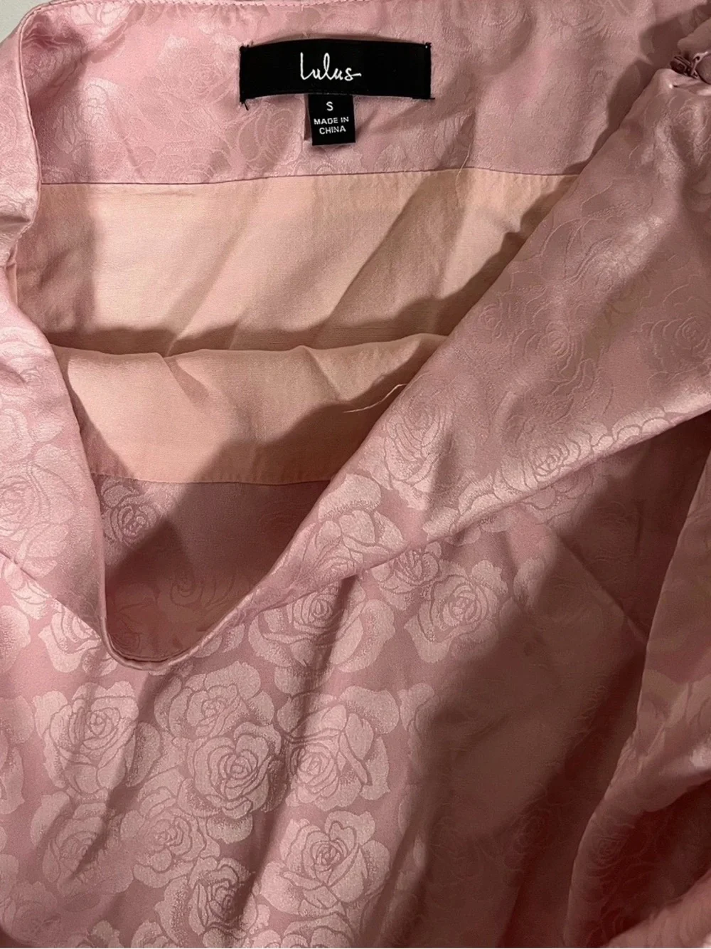Lulus Pink Satin Silk Floral Ruched Mini Skirt Bottoms Size S 🎀✨ #coquette